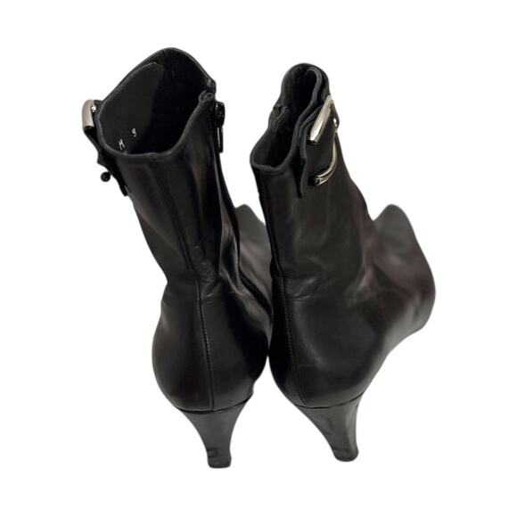 Stuart Weitzman Ankle Boots - Size 9 - Black - Buckle Detail Heels - Picture 6 of 9